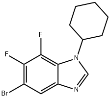 5-BroMo-1-cyclohexyl-6,7-difluorobenziMidazole Structure