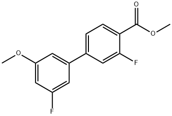 Methyl 2-fluoro-4-(3-fluoro-5-Methoxyphenyl)benzoate 化学構造式