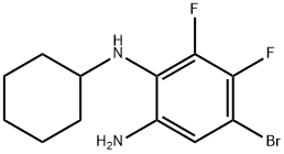 5-溴-2-(N-环己基氨基)-3,4-二氟苯胺,1365272-15-6,结构式