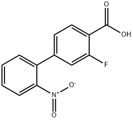 2-Fluoro-4-(2-nitrophenyl)benzoic acid 结构式