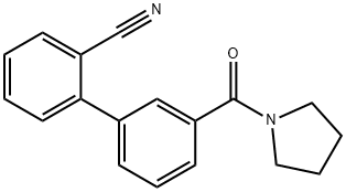 2-[3-(吡咯烷羰基)苯基]苯甲腈 结构式