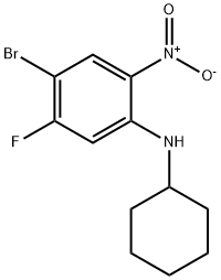 4-BroMo-N-cyclohexyl-5-fluoro-2-nitroaniline,1365272-38-3,结构式