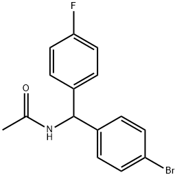 N-((4-溴苯基)(4-氟苯基)甲基)乙酰胺, 1365272-48-5, 结构式