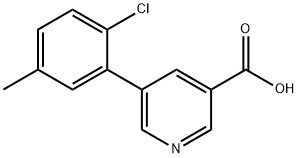5-(2-Chloro-5-Methylphenyl)pyridine-3-carboxylic acid, 1365272-57-6, 结构式