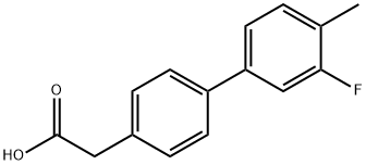 [4-(3-Fluoro-4-Methylphenyl)phenyl]acetic acid Structure