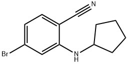 4-溴-2-(环戊基氨基)苯甲腈, 1365272-79-2, 结构式