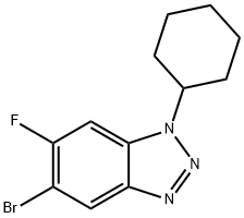 5-BroMo-1-cyclohexyl-6-fluoro-1,2,3-benzotriazole, 1365272-81-6, 结构式