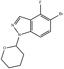 5-Bromo-4-fluoro-1-(tetrahydro-2H-pyran-2-yl)-1H-indazole Structure