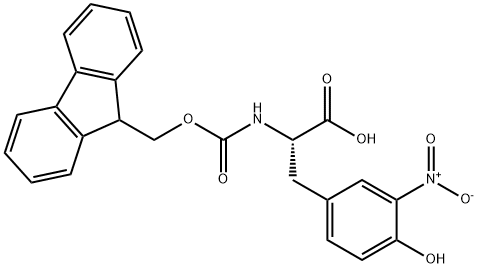 N-芴甲氧羰基-3-硝基-L-酪氨酸, 136590-09-5, 结构式