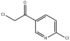 2-クロロ-1-(6-クロロピリジン-3-イル)エタノン 化学構造式