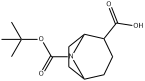 8-[(叔丁氧基)羰基]-8-氮杂双环[3.2.1]辛烷-2-羧酸 结构式