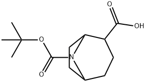 8-Azabicyclo[3.2.1]octane-2,8-dicarboxylic acid, 8-(1,1-dimethylethyl) ester Struktur