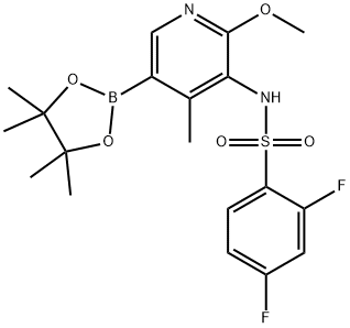 2,4-difluoro-N-(2-Methoxy-4-Methyl-5-(4,4,5,5-tetraMethyl-1,3,2-dioxaborolan-2-yl)pyridin-3-yl)benzenesulfonaMide Structure
