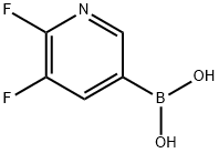 2,3-二氟吡啶-5-硼酸, 1366482-40-7, 结构式