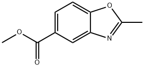 2-メチル-1,3-ベンズオキサゾール-5-カルボン酸メチル 化学構造式
