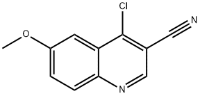4-CHLORO-6-METHOXY-QUINOLINE-3-CARBONITRILE
 Struktur