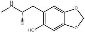 6-hydroxy-N-methyl-3,4-methylenedioxyamphetamine Struktur