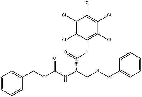 N-[(フェニルメトキシ)カルボニル]-S-(フェニルメチル)-L-システインペンタクロロフェニル 化学構造式