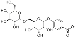 4-Nitrophenyl6-O-(a-D-glucopyranosyl)-a-D-glucopyranoside Struktur
