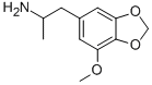 4-メトキシ-6-(2-アミノプロピル)-1,3-ベンゾジオキソール 化学構造式