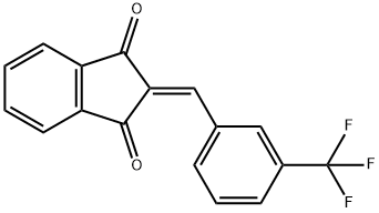 2-{[3-(trifluoromethyl)phenyl]methylene}-1H-indene-1,3(2H)-dione 结构式