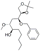 1,3-Dioxolane-4-butanol, .beta.-methoxy-2,2-dimethyl-.alpha.-pentyl-.delta.-(phenylmethoxy)-, 4R-4R*(.alpha.R*,.beta.R*,.delta.S*)-|