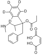 (+/-)-NORPROPOXYPHENE-D5 MALEATE 化学構造式