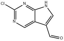 2-chloro-7H-pyrrolo[2,3-d]pyrimidine-5-carbaldehyde, 1367868-00-5, 结构式