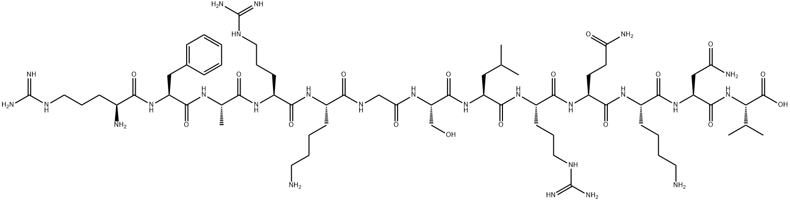 H-ARG-PHE-ALA-ARG-LYS-GLY-SER-LEU-ARG-GLN-LYS-ASN-VAL-OH Structure