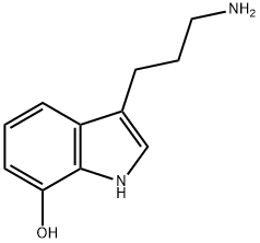 1H-Indol-7-ol, 3-(3-aMinopropyl)- 化学構造式