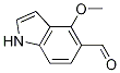 1H-Indole-5-carboxaldehyde, 4-Methoxy-,1367982-08-8,结构式