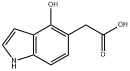 1H-Indole-5-acetic acid, 4-hydroxy- 化学構造式