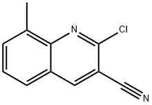 2-CHLORO-8-METHYLQUINOLINE-3-CARBONITRILE, 136812-21-0, 结构式