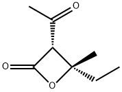 2-Oxetanone, 3-acetyl-4-ethyl-4-methyl-, cis- (9CI) Struktur