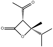 2-Oxetanone, 3-acetyl-4-methyl-4-(1-methylethyl)-, cis- (9CI) Structure
