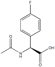 (S)-N-乙酰基-对氟苯基甘氨酸, 136815-01-5, 结构式