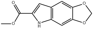 5,6-(メチレンジオキシ)-1H-インドール-2-カルボン酸メチル 化学構造式