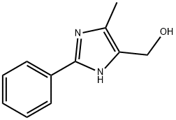 4-羟甲基-5-甲基-2-苯基咪唑,13682-32-1,结构式