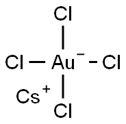 cesium tetrachloroaurate Struktur