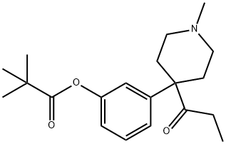 2,2-Dimethylpropanoic acid 3-[1-methyl-4-(1-oxopropyl)-4-piperidinyl]phenyl ester,136832-80-9,结构式