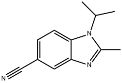 1-Isopropyl-2-Methyl-1,3-benzodiazole-5-carbonitrile 结构式