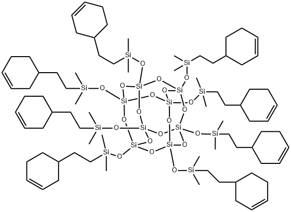 PSS-オクタ[2-(4-シクロヘキセニル)エチルジメチルシリルオキシ]置換体 化学構造式