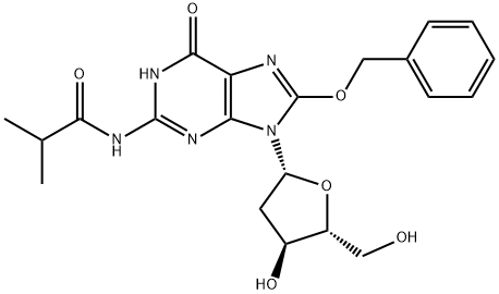 8-BENZYLOXY-N2-ISOBUTYRYL-2'-DEOXYGUANOSINE 结构式