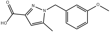 1-(3-Methoxybenzyl)-5-Methyl-1H-pyrazole-3-carboxylic acid 结构式
