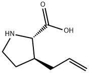 L-Proline, 3-(2-propenyl)-, trans- (9CI) Structure