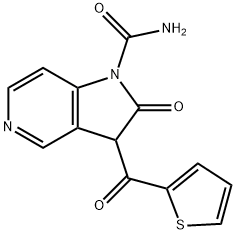 1H-Pyrrolo[3,2-c]pyridine-1-carboxamide,  2,3-dihydro-2-oxo-3-(2-thienylcarbonyl)- Struktur