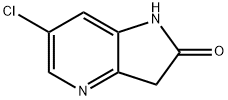 6-クロロ-1,3-ジヒドロピロロ[3,2-B]ピリジン-2-オン 化学構造式