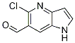 1H-Pyrrolo[3,2-b]pyridine-6-carboxaldehyde, 5-chloro- 化学構造式