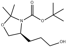 (S)-TERT-BUTYL 4-(3-HYDROXYPROPYL)-2,2-DIMETHYLOXAZOLIDINE-3-CARBOXYLATE Structure