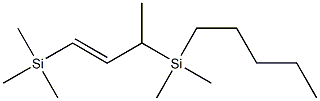 1-Trimethylsilyl-3-(dimethyl-n-pentylsilyl)but-1-ene 结构式